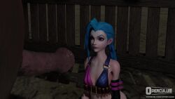 3d animated blue_hair bukkake clothed cum cum_on_body cum_on_face cumshot drinking_cum equine_penis excessive_cum facial gokkun horse horsecock jinx_(league_of_legends) league_of_legends looking_at_viewer mp4 no_sound open_mouth operculum riot_games small_breasts smug tagme tongue_out video zoophilia