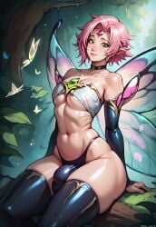 1futa ai_generated ass bandeau big_ass big_breasts breasts bubble_butt bulge bulge_through_clothing bulge_through_underwear butterfly_wings choker civitai cute cute_face dickgirl dutch_angle elbow_gloves ezreal faerie_court_ezreal faerie_court_series faerie_wings fairy fairy_wings fat_ass forehead_gem forest from_above futa_focus futa_only futanari futanari_transformation genderswap genderswap_(mtf) green_wings league_of_legends light-skinned_futanari light_skin male_to_futa medium_hair navel pantie_bulge penis_bulge penis_in_panties petite pink_hair pink_wings pointy_ears riot_games rule_63 seductive seductive_pose shiny_hair shiny_skin sitting sitting_on_tree spiky_hair thick thick_ass thick_thighs thighhighs thong transparent_wings two-tone_wings underboob wide_hips wings