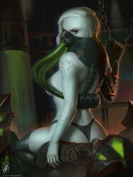 1girl 1girls ass female gender_bender genderbend genderbender genderbent genderswap league_of_legends rule_63 themaestronoob topless topless_female underwear urgot