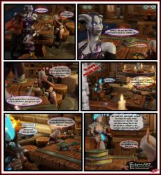 3d blood_elf comic dialogue draenei draenei_futa english_text female ferlynn futa_on_female futanari high_elf ishari self_upload text world_of_warcraft