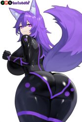 1girls ai_generated ass ass_focus big_breasts big_breasts breasts breasts breasts breasts curvy cute dog_ears dog_girl doggirl female female female_focus female_only futuristic highres hips huge_boobs huge_breasts kemonomimi light_skin light_skinned_female long_hair patreon_username petgirl petite purple_ears purple_eyes purple_hair purple_tail skin_tight thick_thighs thighs tori toriwoofs watermark wavy_hair white_skin white_skinned_female wide_hips wolf_ears