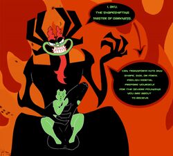 aku demon erection garithsilverfang macro male male_only penis samurai_jack yaoi