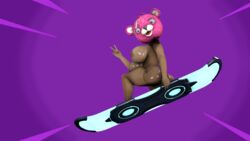 1girls 3d breasts cuddle_team_leader dark_skin female fortnite hoverboard large_ass large_breasts multicolored_eyes pink_eyes purple_eyes solo source_filmmaker tagme v