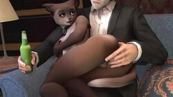 1boy 1girls 3d animated anthro batesz cat collar dominant_male feline female fingering human human_domination human_on_anthro light-skinned_male light_skin male no_sound nude pale-skinned_male pale_skin pussy source_filmmaker straight submissive_anthro submissive_female video