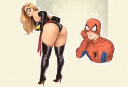 1boy 1boy1girl 1girls ai_generated avengers big_ass big_breasts big_thighs breasts captain_marvel carol_danvers curvaceous curvy curvy_figure digital_media_(artwork) female hips hourglass_figure huge_ass huge_breasts huge_thighs large_ass large_breasts large_thighs legs light-skinned_female light-skinned_male light_skin male male/female marvel marvel_comics mature mature_female mature_male ms._marvel ms._marvel_(carol_danvers) peter_parker phophopho slim_waist spider-man_(series) straight thick thick_hips thick_legs thick_thighs thighs voluptuous waist wide_hips wide_thighs