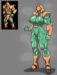 allesey armor golem mineral_fauna mineral_humanoid muscular_female mutant_fighter reference_image rock rock_creature rock_humanoid rule_63 stone_body