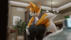 1boy 1femboy 1male 3d anthro ass ass_focus big_ass big_butt bubble_ass bubble_butt butt_focus femboy fox furry grabbing_ass grabbing_own_ass grumpy huge_ass huge_butt looking_at_viewer looking_back sega solo solo_male sonic_(series) sonic_the_hedgehog_(series) tails tails_the_fox uncle_aiden yoga_pants