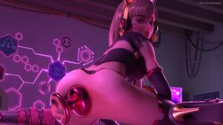 3d alternate_costume anal anal_insertion anal_object_insertion anus black_cat_d.va blender blizzard_entertainment blonde_hair bottomless buttplug castillo_(map) cat_ear_headphones cat_ears d.va discko elbow_gloves female gaping gaping_anus gifdoozer's_black_cat_d.va gloves headphones high_heel_boots high_heels huge_buttplug insertion jewel_buttplug large_insertion overwatch platform_footwear revealing_clothes sex sex_toy shoes squatting whisker_markings