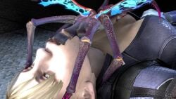 1girls 3d alien bug cleavage creature deepthroat insect jill_valentine jill_valentine_(blonde) on_back resident_evil sfm shaggai tagme twistedraven video