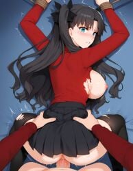 1boy 1girls ai_generated anal anal_rape anal_sex doggy_style exposed_breasts fate/stay_night fate_(series) female human kiriya_kuroshi male pov pov_male rape rapist_pov sex sex_from_behind tagme taken_from_behind tied_up tohsaka_rin