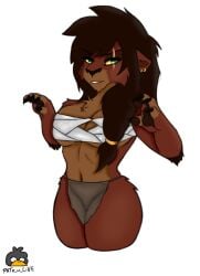 2024 anthro brown_fur brown_hair clothing female genderbent green_eyes kovu lion looking_at_viewer patoinlive rule_63 smile teranen the_lion_king