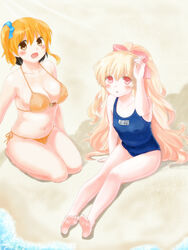 chubby kagerou_project kisaragi_momo kozakura_marry kozakura_mary shoujo_ai swimsuit