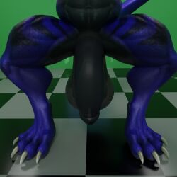 anthro balls big_balls big_muscles big_penis blue_body crouching dergdrister dragon drister_(dergdrister) faceless genitals huge_balls huge_cock huge_muscles hyper hyper_balls hyper_genitalia hyper_muscles hyper_penis male musclegut muscular mythological_creature mythological_scalie mythology nude paws penis scalie simple_background solo