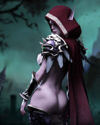 1girls 3d athletic_female big_breasts blizzard_entertainment bubble_butt darken_den forsaken sylvanas_windrunner thighhighs undead undead_(warcraft) warcraft world_of_warcraft