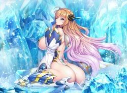 blonde_female blonde_hair blonde_hair female female_only heavenly_ass horns huge_breasts light-skinned_female light_skin long_hair oni oni_female oni_horns onizaki_kirara onizaki_kirara_(future) taimanin_(series) taimanin_rpgx