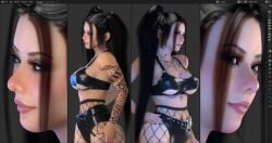 3d bella_poarch black_hair blender goth kinkycat3d kinkykatt3d light-skinned_female wip