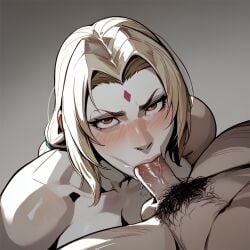 ai_generated blowjob extnctionist naruto naruto_(series) naruto_shippuden penis pony_diffusion_xl tsunade