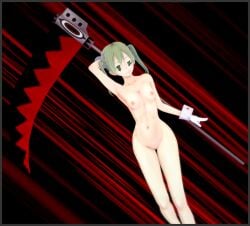 adult_swim amanwithnoplan black_blood breasts crazy_eyes maka_albarn naked nude pussy soul_eater toonami