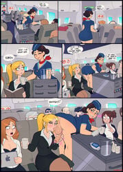 1futa 3girls 5boys airplane airplane_interior anus ass ass_in_dress audience backsack ball_sucking balls beauty_mark being_watched bending_forward big_ass big_ass_(futa) big_breasts black_border black_clothing blonde blonde_hair blue_clothing blush border bottomless_skirt bra breasts brown_hair chair cleavage closed_mouth cock-tail comic curvy drunk earrings embarrassed embarrassed_nude_futa english english_text erection erection_under_clothes erection_under_skirt exhibitionism female female_with_female fingernails flight_attendant futa_on_female futa_sans_pussy futa_with_female futa_with_male futanari handjob hat headgear holding holding_drink holding_object humor intersex large_ass large_breasts large_penis legs licking_lips lipstick looking_at_another looking_back makeup male male_with_female male_with_male mistake misunderstanding mole mole_under_mouth multiple_girls nail_polish no_panties on_chair open_mouth oral panels pantyhose parted_lips penis penis_dripping penis_grab penis_out penis_under_clothes penis_under_skirt piercing pink_nails plane ponytail precum precum_drip presenting_hindquarters public public_sex question red_hair scarf shadman shiny_hair shocked short_sleeves side_view sitting skirt skirt_lift speech_bubble standing stewardess stewardess_uniform sucking sucking_balls suit surprise_futa surprised tablet taint teeth teeth_clenched text tied_hair tongue tongue_out two_panel_image underwear uniform upskirt watching