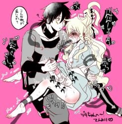 1boy 1girls arms_behind_back blonde_hair blush bondage breasts clitoral_stimulation clothed_sex clothing female forced_orgasm hitachi_magic_wand kagerou_project kokonose_haruka konoha kozakura_marry kozakura_mary kuroha long_hair mekakucity_actors nipples open_mouth oral penetration rape restrained sex_toy snake_of_clearing_eyes spread_legs straight tears tentacle vibrator