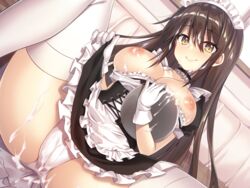 clothing cum kokusan_moyashi maid original panties underwear