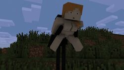 1boy 3d alex_(minecraft) animated big_breasts cubic_breasts enderman female human minecraft monster night nude orange_hair rape tagme