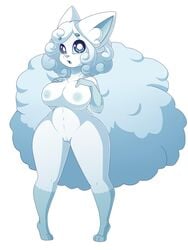 1girls 2019 3_toes alolan_vulpix anthro anthrofied big_breasts big_tail blue_eyes breasts canine chubby feet female female_only fur furry gloves_(marking) hi_res mammal markings nintendo nude open_mouth original_character paws pokemon pokemon_(species) pokemon_sm pokemorph pussy seirva shortstack simple_background socks_(marking) solo tail thick_thighs tiptoes video_games vulpix white_background white_fur wide_hips