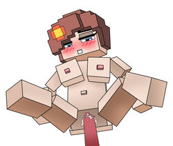 1boy 1girls big_breasts cubic_breasts female horny_female humanoid jenny_belle_(slipperyt) mine-imator minecraft nude rape spread_legs tagme vaginal_penetration