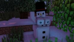 3d big_breasts cubic_breasts female golem minecraft snow snow_golem snowman snowwoman tagme