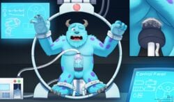 anthro disney erection male male_only milking_machine monster monsters_inc monsters_university penis pixar rhodenspire solo sulley