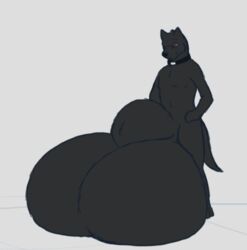 animal_genitalia animated anthro balls big_balls big_sheath canid canine canis collar fully_sheathed gay grinding huge_balls huge_sheath hyper hyper_balls hyper_sheath male mammal nude sheath simple_background solo sonicgamer wolf