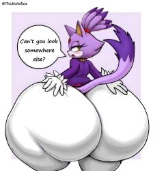 blaze the cat from sega by thickwaifuss