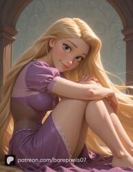 1girls ai_generated artist_name ass barepixels07 blonde_hair breasts cleavage clothed disney disney_princess female green_eyes hi_res light-skinned_female long_hair looking_at_viewer makeup mature mature_female medium_breasts patreon_username perfect_body pink_dress rapunzel rapunzel_(tangled) slim_waist smile solo spread_legs tangled thighs uncensored very_long_hair wide_hips