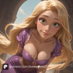 1girls ai_generated artist_name barepixels07 blonde_hair breasts cleavage clothed disney disney_princess female green_eyes hi_res light-skinned_female long_hair looking_at_viewer makeup mature mature_female medium_breasts patreon_username perfect_body pink_dress rapunzel rapunzel_(tangled) slim_waist smile solo spread_legs tangled uncensored very_long_hair wide_hips
