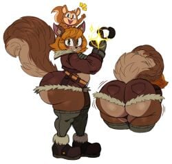2girls alternate_universe anthro anthro_female anthro_only anthrofied ass au big_ass big_butt big_tail blush boots bottomwear brown_body brown_fur buckteeth clothing crossover denim denim_bottomwear denim_clothing denim_shorts doreen_green doreen_the_squirrel_(sssonic2) duo emanata fat_ass female female_anthro female_focus female_only fluffy fluffy_tail footwear fur furrification furry furry_female furry_only furry_tail ginger ginger_female ginger_hair green_eyes hair hotpants huge legwear long_socks looking_at_viewer mammal marvel marvel_comics marvel_rivals meta midriff mobian_(species) orange pet ranged rodent sciurid sega shoes shorts side_view simple_background slingshot smile socks sonic_(series) sonic_the_hedgehog_(series) species squirrel squirrel_girl_(marvel) squirrel_girl_(marvel_rivals) sssonic2 standing tail teeth thicc thick thick_ass thick_thighs thigh_highs thigh_socks thighs tippy-toe tree_squirrel weapon white_background wide_ass wide_hips wide_thighs