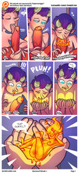 comic cum cumshot delidah english_text episode_1 fellatio female fire_cum horns male page_2 scalie spirit