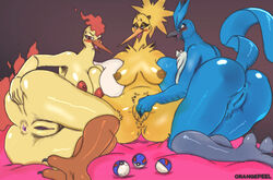 3girls anthro anthrofied anus articuno ass ass_grab avian beak big_ass big_breasts bird blue_eyes blush brandyftw breasts breasts_frottage color edit erect_nipples female female_only fingering fire_(pokemon) freezer_(pokemon) furry furry_only great_ball group group_sex half-closed_eyes hand_on_ass huge_ass huge_breasts large_ass large_breasts legendary_pokemon moltres nintendo nipples orange-peel penetration pokémon_(species) poke_ball pokemon pokemon_(species) pussy pussy_juice raised_tail red_eyes seductive sex smile spread_anus spread_legs spreading tail text thick_thighs threesome thunder_(pokemon) trio voluptuous watermark wide_hips yellow_eyes yuri zapdos