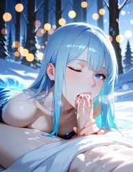 ahe_gao ai_generated bedroom_eyes blowjob breasts breath_visible cabin cleavage cloudy cold cold_weather cum cum_in_mouth cum_on_face deepthroat drool drooling erotic explicit facial fellatio female footprints forest frozen handjob ice kneeling large_breasts licking licking_penis looking_at_viewer looking_up male messy mountain nipples oral oral_sex outdoor outdoors outside overcast peaceful penis penis_in_mouth pleasure pov pov_eye_contact quiet saliva seductive snow snowfall snowy snowy_ground stroking submissive sucking tongue tongue_out uncensored wet white winter winter_landscape