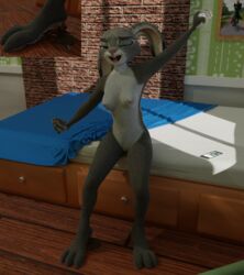 3d apartment bedroom blender breasts cycles disney drouse feet female hi_res judy_hopps lagomorph macro mammal micro nipples nude paws ponlets rabbit small_breasts solo solo_female zootopia