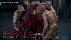 3d ada_wong monster nobis nobis19 red_dress red_queen resident_evil virtamate zombie