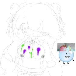 battle_for_bfb battle_for_bfdi battle_for_dream_island bfb bfdi big_breasts bubble bubble_(bfdi) cake food_on_breasts food_play human humanized humanoid jacknjellify object_show object_show_community object_shows osc partially_clothed