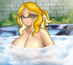 1girls 2024 big_breasts breasts hot_tub linda_(telaxart) milf nintendo nsfwtalex splatoon telaxart texalunax voluptuous