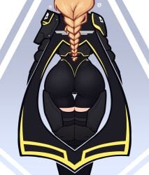 1girls ass ass_focus curvaceous curvy curvy_body curvy_female curvy_figure curvy_hips dat_ass helldivers_2 indie_virtual_youtuber limebreaker solo solo_female solo_focus spats thick_thighs thigh_gap thighs virtual_youtuber whiskey_project