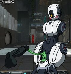 animated cum disembodied_penis glados glados_(central_core) green_cum penis portal_(series) robot robot_girl vagina xrobotboyx