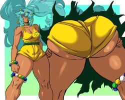 1girls ass bent_over big_ass bottom_heavy brazilian brazilian_female brazilian_miku bubble_butt charge_sol dat_ass ear_piercing earrings fat_ass female female_only hatsune_miku huge_ass large_ass latin_american_hatsune_miku_(meme) looking_at_viewer massive_ass piercing png presenting presenting_hindquarters shirt shorts solo tanline tanned tanned_skin text_on_clothing thick_ass thick_thighs vocaloid wide_hips yellow_shorts