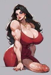 1futa ai_generated black_hair blue_eyes bracelet dc dc_comics earrings futanari huge_ass huge_breasts jewelry lois_lane lois_lane_(dcamu) massive_penis muscular_futanari nail_polish necklace penis_under_dress puffy_lips red_dress red_lipstick reign_of_the_supermen roughtriumph seductive seductive_eyes seductive_pose seductive_smile superman_(series) tagme voluptuous_futanari