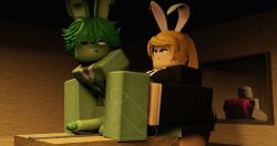 1boy 1futa 3d anal_penetration anal_sex artist_request blush bunnysuit femboy futa_on_male futanari huge_cock hung_bottom hung_femboy hung_trap intersex male penetration penis roblox robloxian source_request tagme zombie
