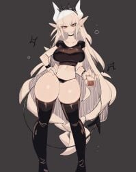 1girls 2024 2d 2d_(artwork) ass bangs belly belly_button big_ass big_breasts big_butt black_choker blush blushing blushing_at_viewer boots breasts butt choker cleavage color colored crown curvaceous curvy curvy_body curvy_female curvy_figure demon demon_girl demon_horns demon_tail female female_only full_color hair helltaker hips holding_drink holding_object horns huge_ass huge_butt large_ass large_butt light-skinned_female light_skin long_hair looking_at_viewer lucifer_(helltaker) monster monster_girl pointy_ears red_eyes stomach tail thick_thighs thighs thong usa37107692 very_long_hair video_game video_game_character voluptuous voluptuous_female white_hair