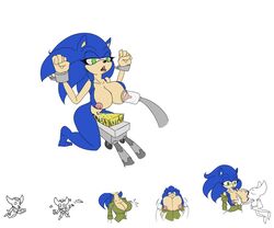 1girls bimbo bound breast_milk breasts cuisine female lactation milking milking_machine nipples rule_63 sonic_(series) sonic_the_hedgehog sonique_the_hedgehog