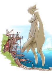 1futa anthro elzikyuchi futa_giantess futanari giant_futanari giantess harbor humanoid intersex kaiju macro_futa micro_female micro_male micro_on_macro monster monster_futa nukomasu penis uncensored